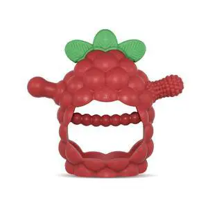 RaZberry Grip Silicone Teether Toy for 3M+ | Drop Resistant Hand Held Teether for Babies and Infants - Designed by Nature with Our Patented BerryBumps Multitextured Design | 3M+, Red RaZberry Grip Silicone Teether Toy for 3M+ | Drop Resistant Hand Held Teether for Babies and Infants - Designed by Nature with Our Patented BerryBumps Multitextured Design | 3M+, Red