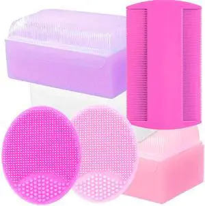 Cradle Cap Brush for Babies - Cradle Cap Treatment | Baby Sponge for Bathing | Baby Brush and Comb Set Newborn | Baby Comb & Scalp Scrubber (Set of 6 - Pink) Cradle Cap Brush for Babies - Cradle Cap Treatment | Baby Sponge for Bathing | Baby Brush and Comb Set Newborn | Baby Comb & Scalp Scrubber (Set of 6 - Pink)