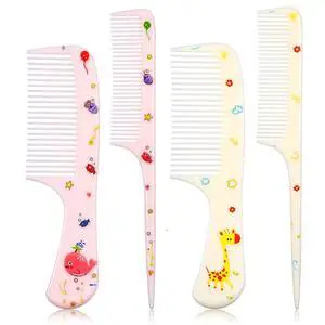 4Pcs Baby Hair Comb, Kids Hair Brush Set for Girls Boys, Cute Hairs Comb Set Toddler Hairs Comb, Mini Comb Rat Tail Hairs Styling for Toddler Child's Hair Travel Style A) 4Pcs Baby Hair Comb, Kids Hair Brush Set for Girls Boys, Cute Hairs Comb Set Toddler Hairs Comb, Mini Comb Rat Tail Hairs Styling for Toddler Child's Hair Travel Style A)