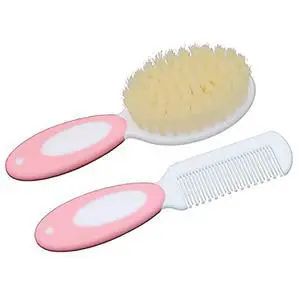 Baby Hair Brush and Comb Set, Baby Brush with Soft Natural Bristles Baby Hair Brush and Comb Set, Baby Brush with Soft Natural Bristles