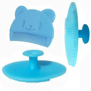 Baby Bath Brush, Baby Cradle Cap Brush, Silicone Massage Brush, Baby Comb, Children's Comb3pcs (Blue) Baby Bath Brush, Baby Cradle Cap Brush, Silicone Massage Brush, Baby Comb, Children's Comb3pcs (Blue)