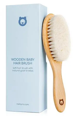 Soft Wooden Baby Hair Brush for Newborns & Toddlers in Chic Gift Box - Ultra Soft Natural Goat Hair - Perfect Registry Gift (Goat hair brush - Oval) Soft Wooden Baby Hair Brush for Newborns & Toddlers in Chic Gift Box - Ultra Soft Natural Goat Hair - Perfect Registry Gift (Goat hair brush - Oval)