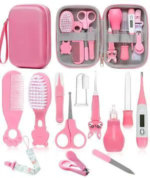 Baby Healthcare and Grooming Kit, Safety Newborn Nursery Baby Care Kit, with Hair Brush Comb, Nail Clipper, Thermometer, Pacifier Clip, Baby Registry Search, Baby Girl Boy Newborn Essentials Baby Healthcare and Grooming Kit, Safety Newborn Nursery Baby Care Kit, with Hair Brush Comb, Nail Clipper, Thermometer, Pacifier Clip, Baby Registry Search, Baby Girl Boy Newborn Essentials