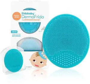 Baby DermaFrida The SkinSoother Baby Bath Brush, Cradle Cap Brush for Babies, Baby Essential for Dry Skin, Cradle Cap Treatment and Eczema, 2 Pack Baby DermaFrida The SkinSoother Baby Bath Brush, Cradle Cap Brush for Babies, Baby Essential for Dry Skin, Cradle Cap Treatment and Eczema, 2 Pack