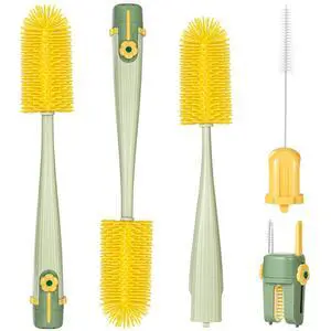 2 Pack Baby Bottle Brush, 5 in 1 Travel Set, Green 2 Pack Baby Bottle Brush, 5 in 1 Travel Set, Green