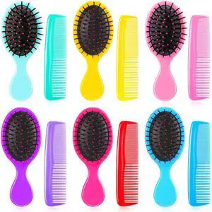 12 Pack Wet Small Hair Brush Combs Set, 6 Detangler Mini Brush Detangling Travel Hair Brush 6 Plastic Fine Wide Combs for Women Men Kids Toddler Girls Baby(Stylish Colors) 12 Pack Wet Small Hair Brush Combs Set, 6 Detangler Mini Brush Detangling Travel Hair Brush 6 Plastic Fine Wide Combs for Women Men Kids Toddler Girls Baby(Stylish Colors)