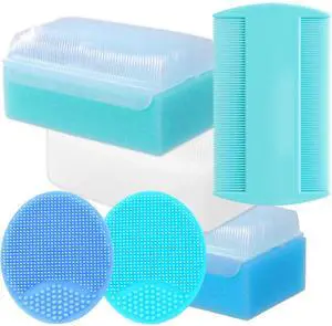 Cradle Cap Brush for Babies - Cradle Cap Treatment | Baby Sponge for Bathing | Baby Brush and Comb Set Newborn | Baby Comb & Scalp Scrubber (Set of 6) Cradle Cap Brush for Babies - Cradle Cap Treatment | Baby Sponge for Bathing | Baby Brush and Comb Set Newborn | Baby Comb & Scalp Scrubber (Set of 6)