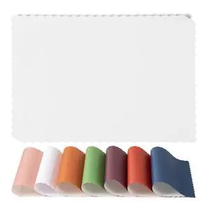 50 Pack Disposable Paper Placemats, 14 x 10 Inch White with Decorative Wavy Scalloped Edge for Restaurant Catering Dining Table, Baby Kids Birthday Parties 50 Pack Disposable Paper Placemats, 14 x 10 Inch White with Decorative Wavy Scalloped Edge for Restaurant Catering Dining Table, Baby Kids Birthday Parties