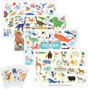 Disposable Placemats for Baby & Toddlers - Stick-On Table Mats for Restaurants, Travel With 4 Designs - Kids' Placemats (Individual Package) Disposable Placemats for Baby & Toddlers - Stick-On Table Mats for Restaurants, Travel With 4 Designs - Kids' Placemats (Individual Package)