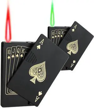 2 Pack Jet Torch Lighter Ace Card Lighters Green Flame Refillable Butane Lighters Ace of Spades Cool Lighter Adjustable Windproof Poker Lighter (Without Gas) 2 Pack Jet Torch Lighter Ace Card Lighters Green Flame Refillable Butane Lighters Ace of Spades Cool Lighter Adjustable Windproof Poker Lighter (Without Gas)
