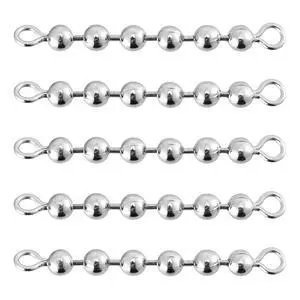 20 Pack Fishing Bead Chain Swivels Stainless Steel High Speed Trolling Swivels Fishing Tackle Rig Fishing Gear Freshwater Saltwater Salmon Walleye 6 Beads 20 Pack Fishing Bead Chain Swivels Stainless Steel High Speed Trolling Swivels Fishing Tackle Rig Fishing Gear Freshwater Saltwater Salmon Walleye 6 Beads