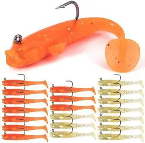 20pcs Soft Paddle Tail Fishing Lures Pre-Rigged Swimbaits with Weighted Hook Realistic Bass Bait for Freshwater & Saltwater Fishing 20pcs Soft Paddle Tail Fishing Lures Pre-Rigged Swimbaits with Weighted Hook Realistic Bass Bait for Freshwater & Saltwater Fishing