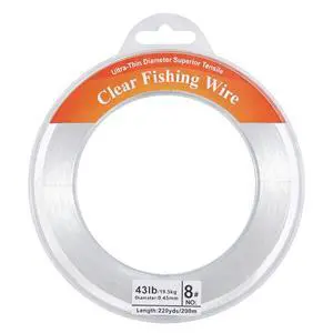 Clear Fishing Line 656FT, Invisible Monofilament Fishing Line Wire, Strong Nylon Fishing Wire for Fishing & Crafts, Clear Hanging String for Balloon Garland, Decorations, DIY Projects Clear Fishing Line 656FT, Invisible Monofilament Fishing Line Wire, Strong Nylon Fishing Wire for Fishing & Crafts, Clear Hanging String for Balloon Garland, Decorations, DIY Projects