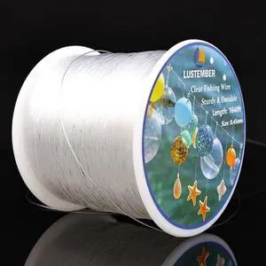 Fishing Wire, 1640 ft Clear Fishing Line, Strong Invisible String for Hanging Decorations, Balloons, Crafts, Jewelry Making, Beading, Bracelets and Necklaces Fishing Wire, 1640 ft Clear Fishing Line, Strong Invisible String for Hanging Decorations, Balloons, Crafts, Jewelry Making, Beading, Bracelets and Necklaces