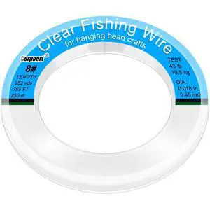Clear Fishing Wire,755FT Monofilament Fishing Line,Clear String for Hanging,Strong Wire Invisible Nylon Thread for Hanging Balloon,Garland,Picture,Crafts,Decorations,Suitable for Beading Sewing Clear Fishing Wire,755FT Monofilament Fishing Line,Clear String for Hanging,Strong Wire Invisible Nylon Thread for Hanging Balloon,Garland,Picture,Crafts,Decorations,Suitable for Beading Sewing