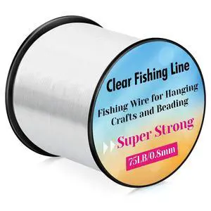 Strong Fishing Line Clear, Thick Fishing Wire 0.8mm Invisible Hanging Wire Heavy Duty Monofilament Line 70 Lb Test for Hanging Decoration Balloon Garland Crafts Strong Fishing Line Clear, Thick Fishing Wire 0.8mm Invisible Hanging Wire Heavy Duty Monofilament Line 70 Lb Test for Hanging Decoration Balloon Garland Crafts