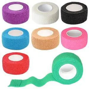 8 Pack 1 in x 5 Yards Cohesive Wrap Self Adhesive Bandage Wrap Elastic Self Adherent Wrap Self Stick Vet Tape for Athletic, Wrist, Ankle, Knees, Pets (Mixed Colors) 8 Pack 1 in x 5 Yards Cohesive Wrap Self Adhesive Bandage Wrap Elastic Self Adherent Wrap Self Stick Vet Tape for Athletic, Wrist, Ankle, Knees, Pets (Mixed Colors)