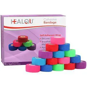 Self Adhesive Bandage Wrap Cohesive Tape for Athletic and Sports 1inx5yd, 12 Rolls - Self Adherent Medical Tape, Flexible, Elastic Bandages Multicolor for Wrist & Ankle Vet Wrap for Dogs Self Adhesive Bandage Wrap Cohesive Tape for Athletic and Sports 1inx5yd, 12 Rolls - Self Adherent Medical Tape, Flexible, Elastic Bandages Multicolor for Wrist & Ankle Vet Wrap for Dogs