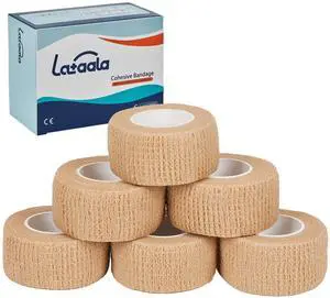 6 Pack,1 x 5 Yards Self Adhesive Bandage Wraps for Sports, Cohesive Bandages,Atheletic Tape for Wrist, Ankle, Hand, Leg,Skin Color,Vet Wrap 6 Pack,1 x 5 Yards Self Adhesive Bandage Wraps for Sports, Cohesive Bandages,Atheletic Tape for Wrist, Ankle, Hand, Leg,Skin Color,Vet Wrap