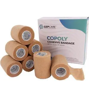 Self Adhesive Wrap Cohesive Wrap Bandages 6 Count 3" x 5 Yards, Medical Tape, Adhesive Flexible Breathable First Aid Non Woven Rolls, Stretch Athletic, Ankle Sprains & Swelling, Sport Self Adhesive Wrap Cohesive Wrap Bandages 6 Count 3" x 5 Yards, Medical Tape, Adhesive Flexible Breathable First Aid Non Woven Rolls, Stretch Athletic, Ankle Sprains & Swelling, Sport