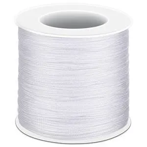 White Nylon String for Bracelets, 0.8mm Nylon Thread Braided Nylon Cord Wind Chime Outdoor Twine String for Beading, Necklaces, Blinds, DIY Craft, Jewelry Making White Nylon String for Bracelets, 0.8mm Nylon Thread Braided Nylon Cord Wind Chime Outdoor Twine String for Beading, Necklaces, Blinds, DIY Craft, Jewelry Making