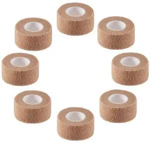 Self Adhesive Elastic Bandage Wrap - Pack of 8 Rolls 1" x 5 Yards Stretch Self-Adherent Cohesive Wrap Bandages First Aid Tape for Athletic, Sports, Wrist, Ankle (Beign Colors) Self Adhesive Elastic Bandage Wrap - Pack of 8 Rolls 1" x 5 Yards Stretch Self-Adherent Cohesive Wrap Bandages First Aid Tape for Athletic, Sports, Wrist, Ankle (Beign Colors)