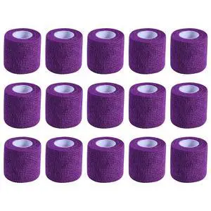 15 Pack 2 Inch x 5 Yards Purple Self Adhesive Bandage Breathable Cohesive Bandage Wrap Rolls Elastic Self-Adherent Tape for Stretch Athletic, Sports, Wrist, Ankle 15 Pack 2 Inch x 5 Yards Purple Self Adhesive Bandage Breathable Cohesive Bandage Wrap Rolls Elastic Self-Adherent Tape for Stretch Athletic, Sports, Wrist, Ankle