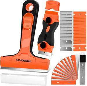 Razor Blade Scraper, 2 Pack Razor Scraper with 40Pcs Razor Blades, Multi-Purpose Cleaning Scraper Tool for Removing Decals, Tint, Stickers, Labels, Caulk, Adhesive from Window, Oven, Stove Top Razor Blade Scraper, 2 Pack Razor Scraper with 40Pcs Razor Blades, Multi-Purpose Cleaning Scraper Tool for Removing Decals, Tint, Stickers, Labels, Caulk, Adhesive from Window, Oven, Stove Top