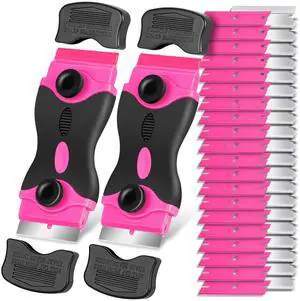 Razor Blade Scraper Tool Kit - 2Pack Razor Scrapers & 40Pcs Extra Blades, Plastic Paint Scraper Tool, Razor Scraper Tool for Glass Top Stove, Scrappers for Cleaning Window, Cooktop, Oven, Floor Razor Blade Scraper Tool Kit - 2Pack Razor Scrapers & 40Pcs Extra Blades, Plastic Paint Scraper Tool, Razor Scraper Tool for Glass Top Stove, Scrappers for Cleaning Window, Cooktop, Oven, Floor