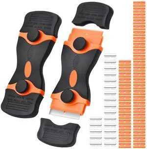 2 Pack Razor Blade Scraper Tool, 2-in-1 Razor Scraper With 60 Pcs Razor Blades 20 Pcs Metal and 40 Pcs Plastic Razor Blades, Cleaning Scraper Tool, Cooktop, Paint, Glass Scraper, Decal, Sticker, Label 2 Pack Razor Blade Scraper Tool, 2-in-1 Razor Scraper With 60 Pcs Razor Blades 20 Pcs Metal and 40 Pcs Plastic Razor Blades, Cleaning Scraper Tool, Cooktop, Paint, Glass Scraper, Decal, Sticker, Label