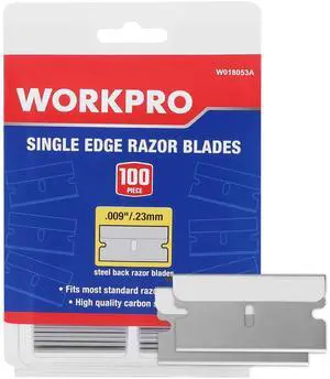 100-Pack Single Razor Edge Blades, Industrial Scraper Blade, High Carbon Steel One Edge Razor Blades 100-Pack Single Razor Edge Blades, Industrial Scraper Blade, High Carbon Steel One Edge Razor Blades