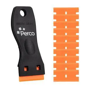 Plastic Razor Blade Scraper with 10 Extra Plastic Blades No-Scratch Adhesive & Sticker Remover Tool for Labels, Decals & Glue Residue Safe Scraper for Glass, Windows & Car Surfaces Plastic Razor Blade Scraper with 10 Extra Plastic Blades No-Scratch Adhesive & Sticker Remover Tool for Labels, Decals & Glue Residue Safe Scraper for Glass, Windows & Car Surfaces