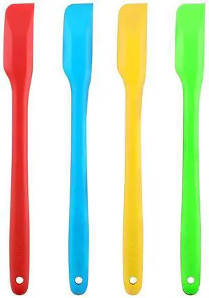 Small Spatulas Set, Heat-resistant Mini Spatulas with Sharp and thin Edge, Nonstick Silicone Spreader, 10 Inches, 4 Pack Small Spatulas Set, Heat-resistant Mini Spatulas with Sharp and thin Edge, Nonstick Silicone Spreader, 10 Inches, 4 Pack