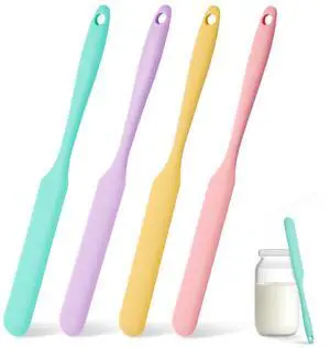 4 Pcs Silicone Jar Spatula Set, Sourdough Spurtle, Jar Scraper, Long Handle Thin Spatulas, Perfect for Jars, Bottles, Containers, Mixing, Scraping, Spreading Jam, Cake Icing and Sourdough Tools. (4) 4 Pcs Silicone Jar Spatula Set, Sourdough Spurtle, Jar Scraper, Long Handle Thin Spatulas, Perfect for Jars, Bottles, Containers, Mixing, Scraping, Spreading Jam, Cake Icing and Sourdough Tools. (4)