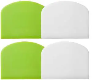 4 Pcs Dough ScraperBench Scraper,Bowl Scraper, for Bread Cake Dough Fondant IcingWhite, Green 4 Pcs Dough ScraperBench Scraper,Bowl Scraper, for Bread Cake Dough Fondant IcingWhite, Green