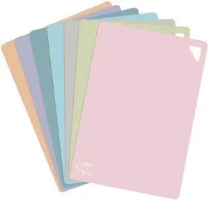 7 Pieces Plastic Flexible Cutting Boards for Kitchen, Non Slip Cutting Mats with Food Icons, Easy-Grip Handles, BPA- Free, 15"x12" 7 Pieces Plastic Flexible Cutting Boards for Kitchen, Non Slip Cutting Mats with Food Icons, Easy-Grip Handles, BPA- Free, 15"x12"
