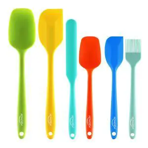 6PCS Silicone Spatulas, Food Grade Heat Resistant Rubber Spatula Set, Kitchen Spatulas for Baking, Cooking and Mixing, BPA-Free, Dishwasher Safe (Set of 6, Multi Colors) 6PCS Silicone Spatulas, Food Grade Heat Resistant Rubber Spatula Set, Kitchen Spatulas for Baking, Cooking and Mixing, BPA-Free, Dishwasher Safe (Set of 6, Multi Colors)
