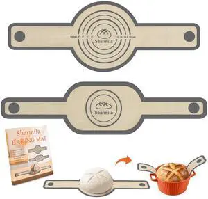 Silicone Bread Sling for Dutch Oven, 2-Pc Oval & Round Sourdough Silicone Bread Sling for Dutch Oven, 2-Pc Oval & Round Sourdough