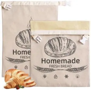 1 Pack Beeswax Bread Bags for Sourdough,Reusable Organic Linen Beeswax Bread Bag for Homemade Sourdough 17 x 12.6 Inches Food Storage Cloth Bag Freezer-Friendly & Freshness Preservation 1 Pack Beeswax Bread Bags for Sourdough,Reusable Organic Linen Beeswax Bread Bag for Homemade Sourdough 17 x 12.6 Inches Food Storage Cloth Bag Freezer-Friendly & Freshness Preservation