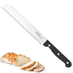 Bread Knife, Serrated 8 inch Bread Knifes for Homemade Bread Sourdough, Blade Razor Sharp and Wavy Edge from Professional Stainless Steel Bread Knife, Serrated 8 inch Bread Knifes for Homemade Bread Sourdough, Blade Razor Sharp and Wavy Edge from Professional Stainless Steel