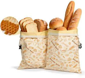 2 Pack Beeswax Bread Bags for Sourdough Homemade Bread, Reusable Organic Cotton Lining with Natural Beeswax, XL Bread Storage Bags, Keep Fresh 13×17 Inches, Sourdough Bread Bags Homesteading Essential 2 Pack Beeswax Bread Bags for Sourdough Homemade Bread, Reusable Organic Cotton Lining with Natural Beeswax, XL Bread Storage Bags, Keep Fresh 13×17 Inches, Sourdough Bread Bags Homesteading Essential