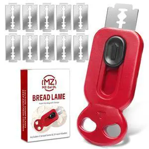 Magnetic Retractable Bread Lame, Dough Scoring Tool with 10 Replaceable Stainless Steel Blades, Safety Professional Bread Scoring Knife for Sourdough Artisan Baguette Ciabatta Homemade Bread Baking Magnetic Retractable Bread Lame, Dough Scoring Tool with 10 Replaceable Stainless Steel Blades, Safety Professional Bread Scoring Knife for Sourdough Artisan Baguette Ciabatta Homemade Bread Baking