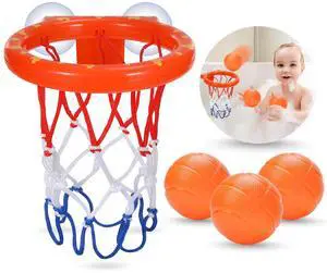 KSABVAIA Bath Toys - Bathtub Basketball Hoop for Kids Toddlers - Bath Toys Shower Toys for Kids Ages 4-8,Suction Cup Basketball Hoop & 3 No Hole Balls Set for Boys Girls KSABVAIA Bath Toys - Bathtub Basketball Hoop for Kids Toddlers - Bath Toys Shower Toys for Kids Ages 4-8,Suction Cup Basketball Hoop & 3 No Hole Balls Set for Boys Girls