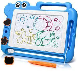 AiTuiTui Magnetic Drawing Board for Toddlers, Dinosaur Doodle Board Toddler Toys, Educational Learning Kids Toys Gifts for 2 3 4 Year Old Boys Girls, Color Sketch Writing Pad Travel Games (Blue) AiTuiTui Magnetic Drawing Board for Toddlers, Dinosaur Doodle Board Toddler Toys, Educational Learning Kids Toys Gifts for 2 3 4 Year Old Boys Girls, Color Sketch Writing Pad Travel Games (Blue)