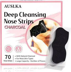 AUSLKA Blackhead Pore Strips,(70 Counts) Blackhead Remover-Deep Cleansing Charcoal Strips - Black Head Nose Strips -Black Head Remover AUSLKA Blackhead Pore Strips,(70 Counts) Blackhead Remover-Deep Cleansing Charcoal Strips - Black Head Nose Strips -Black Head Remover