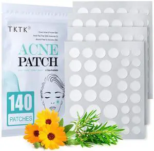 TKTK Pimple Patch Acne Patch, 4 Sizes 140 Patches Acne Absorbing Cover Patch, Hydrocolloid Invisible Acne Patches for Face Zit Patch Acne Dots Tea Tree, Calendula Oil TKTK Pimple Patch Acne Patch, 4 Sizes 140 Patches Acne Absorbing Cover Patch, Hydrocolloid Invisible Acne Patches for Face Zit Patch Acne Dots Tea Tree, Calendula Oil