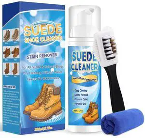 Bondtech Suede Shoe Cleaner Kit, Nubuck & Suede Cleaner with Brush & Towel, Foam Removes Dirt and Stains from Shoes, Boots (200ml) Bondtech Suede Shoe Cleaner Kit, Nubuck & Suede Cleaner with Brush & Towel, Foam Removes Dirt and Stains from Shoes, Boots (200ml)