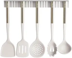 OOU Silicone Kitchen Cooking Utensils Set, 446°F Heat Resistant Kitchen Tool Set with Magnetic Wall Mounted Holder, 6 pcs Spatula Set with Stainless Steel Handle, Dishwasher Safe OOU Silicone Kitchen Cooking Utensils Set, 446°F Heat Resistant Kitchen Tool Set with Magnetic Wall Mounted Holder, 6 pcs Spatula Set with Stainless Steel Handle, Dishwasher Safe
