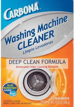 Carbona® Washing Machine Cleaner | Eliminates Odor & Residue | 3 Count, 1 Pack Carbona® Washing Machine Cleaner | Eliminates Odor & Residue | 3 Count, 1 Pack