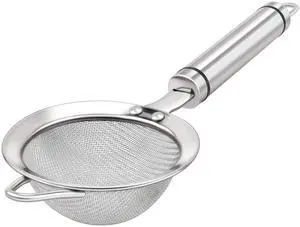 AOWOTO 3.35inch 304 Stainless Steel Fine Mesh Strainers for Kitchen, Colander-Skimmer with Handle, Metal Sieve Sifters for Food, Rice, Oil, Noodles, Fruits, Vegetable, Tea Strainer AOWOTO 3.35inch 304 Stainless Steel Fine Mesh Strainers for Kitchen, Colander-Skimmer with Handle, Metal Sieve Sifters for Food, Rice, Oil, Noodles, Fruits, Vegetable, Tea Strainer